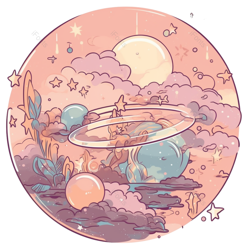 元素图片,星空元素,星星PNG,银河免抠素材